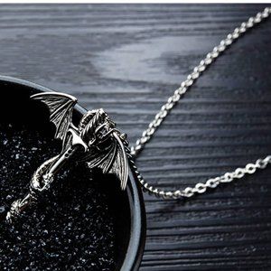 men sword necklace